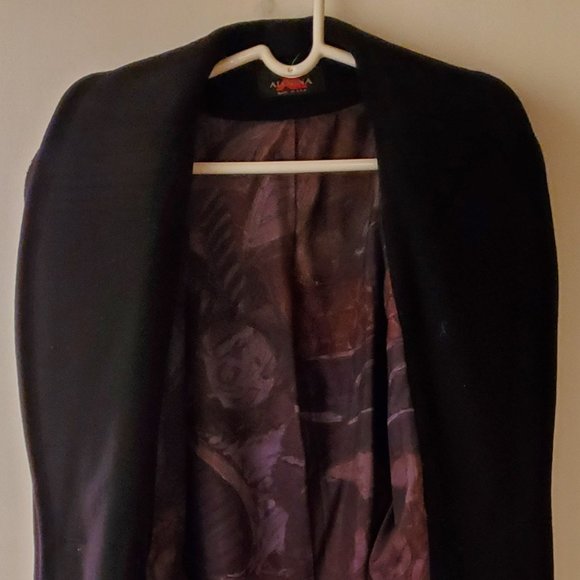 Alorna Super Fina Black button winter coat Woman's Size XL - Picture 7 of 13